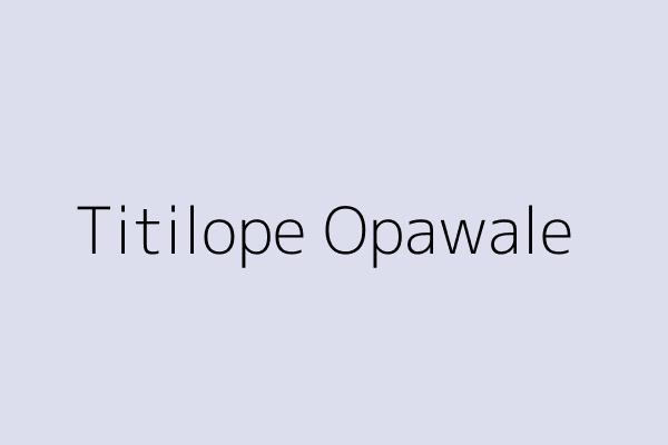 Titilope Opawale